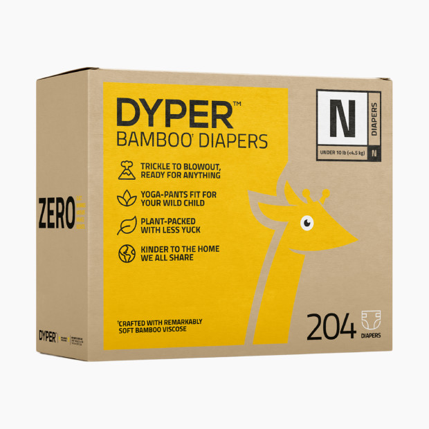 DYPER Bamboo Viscose Baby Diapers - Newborn, 6.
