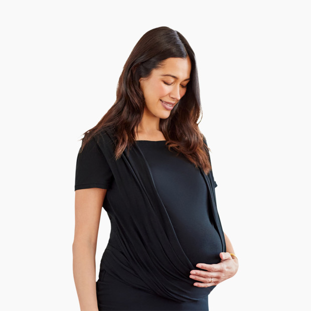 Moby Bump & Beyond T-Shirt Wrap Baby Carrier - Black, M.
