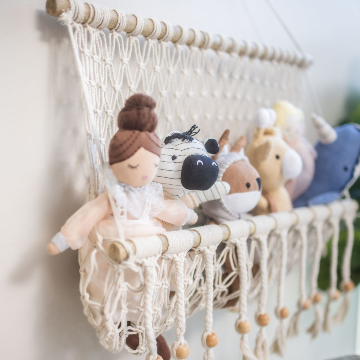 Crane Baby Willow Macrame Storage Wall Decor - Natural.