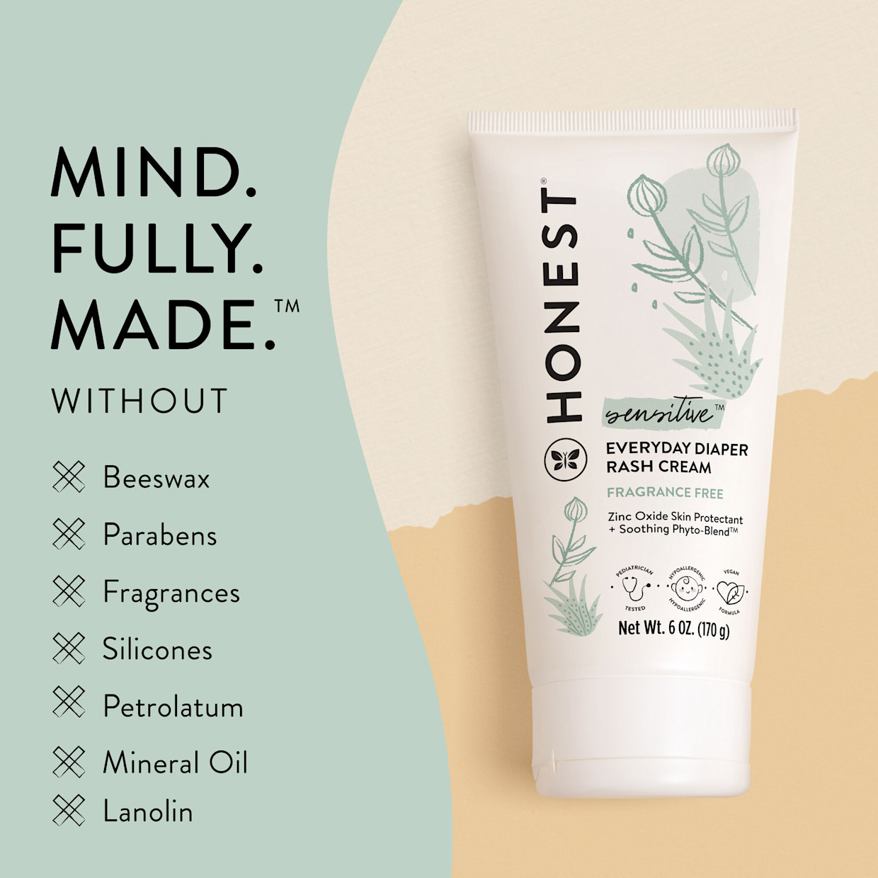 The Honest Company Diaper Rash Cream - 6 Oz.