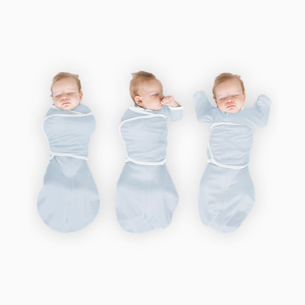 SwaddleDesigns Organic Omni Swaddle Sack with Arms Up Half-Length Sleeves and Mitten Cuffs TOG 1.0.