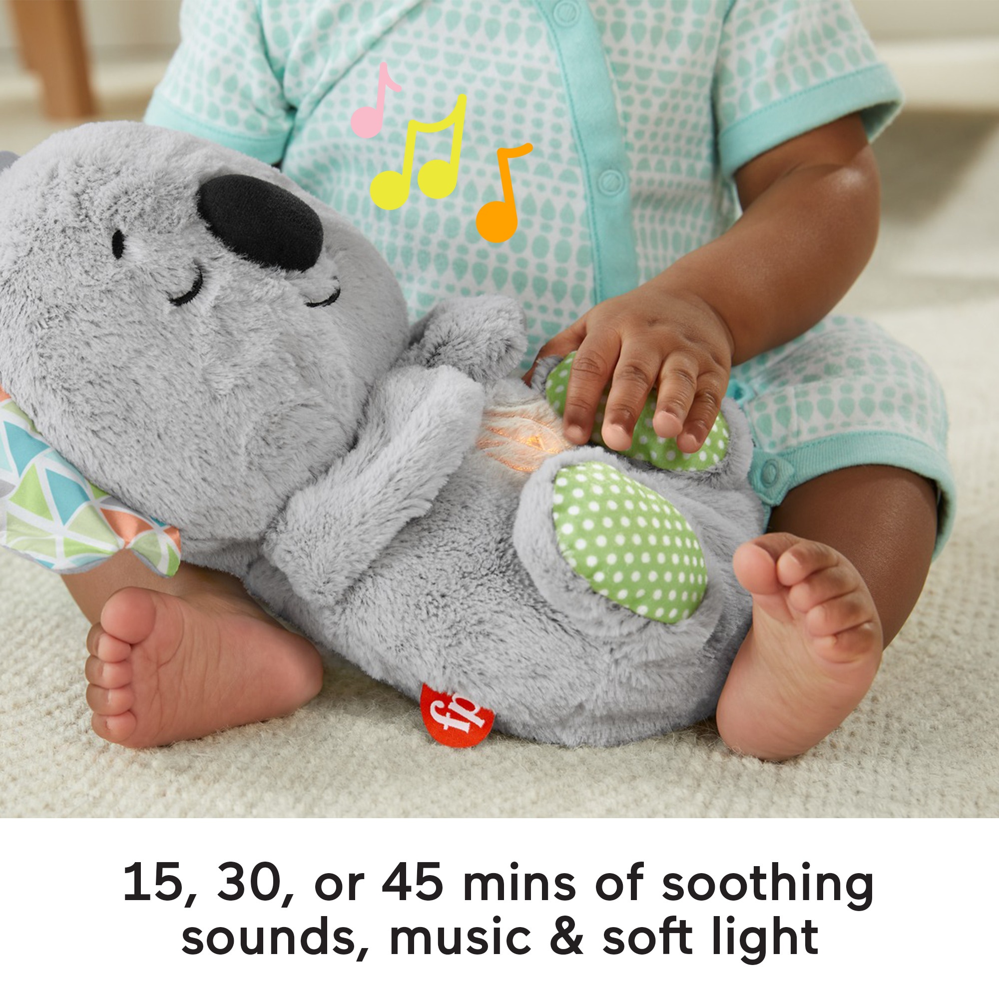 Fisher-Price Soothe 'n Snuggle Plush Toy - Gray.