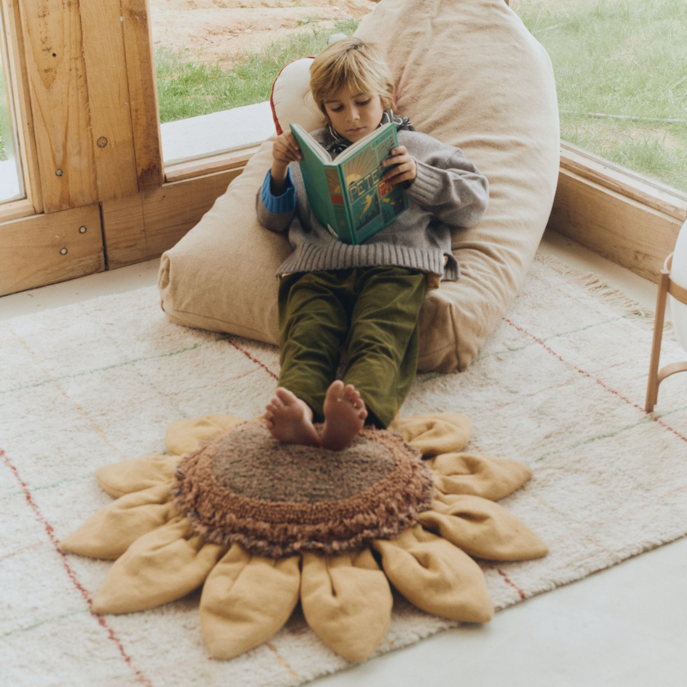 Lorena Canals Sunflower Floor Cushion.