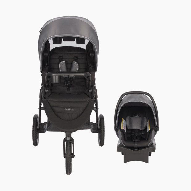 Evenflo Folio3 Jog & Stroll Travel System with LiteMax Infant Car Seat - Avenue Gray.