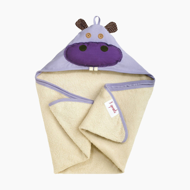 3 Sprouts Hooded Towel - Hippo.