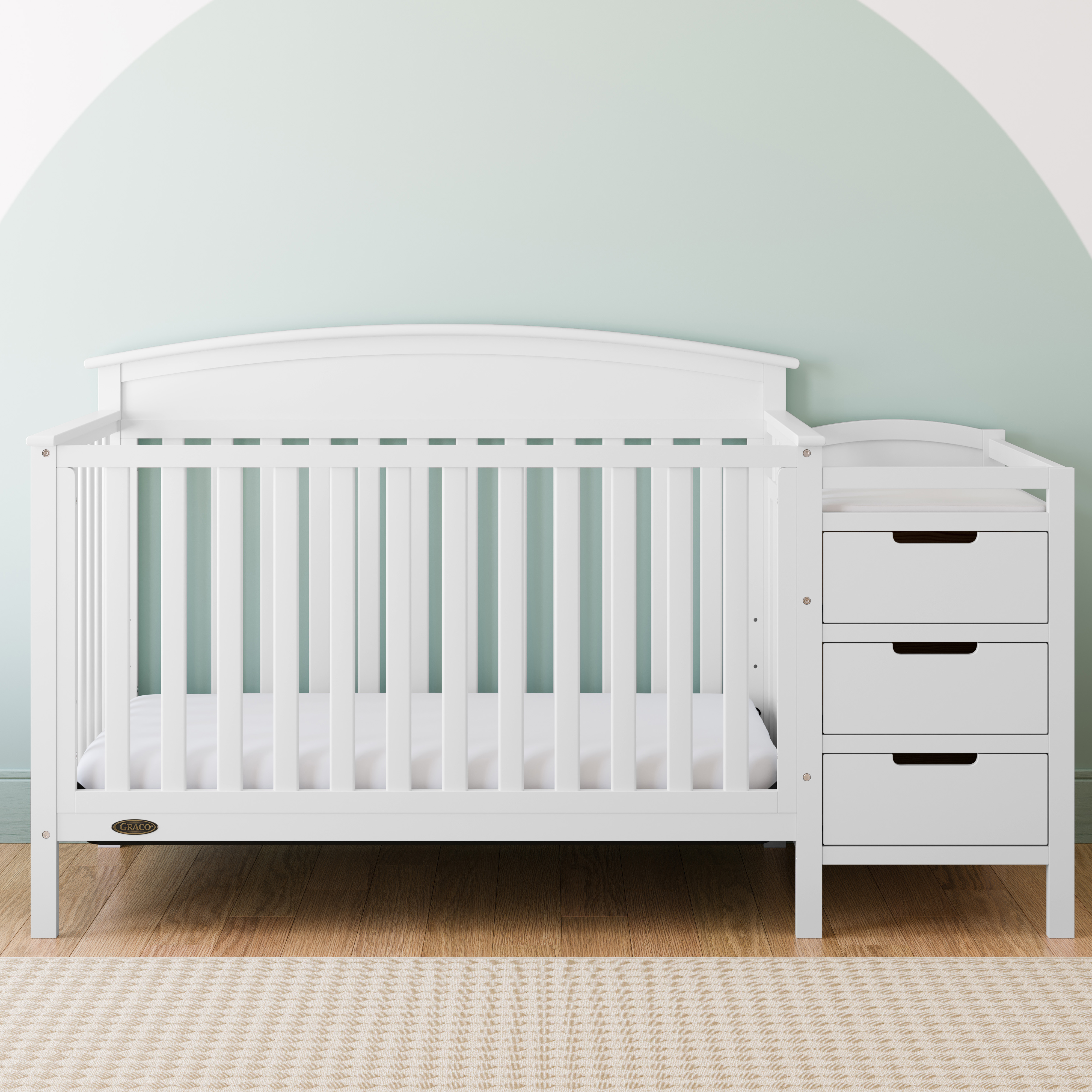 Graco Benton 4-in-1 Convertible Crib and Changer - White.