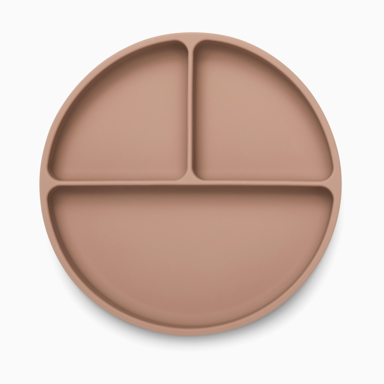 AEIOU Suction Divided Plate - Clay.