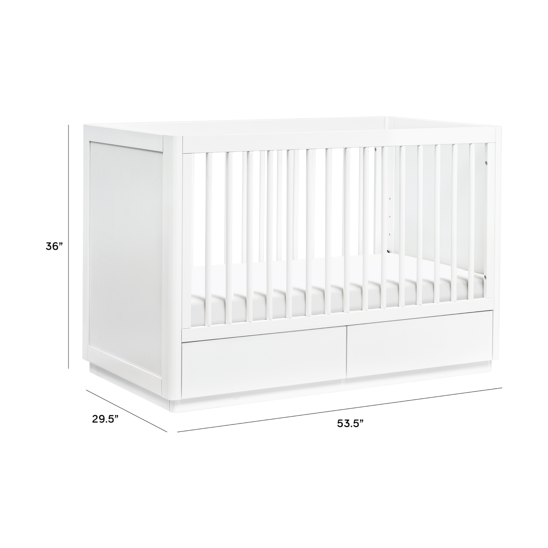 babyletto Bento 3in1 Storage Crib with Toddler Bed Conversion Kit