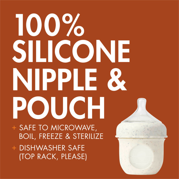 Boon NURSH Silicone Pouch Bottles - Speckle, 4oz.