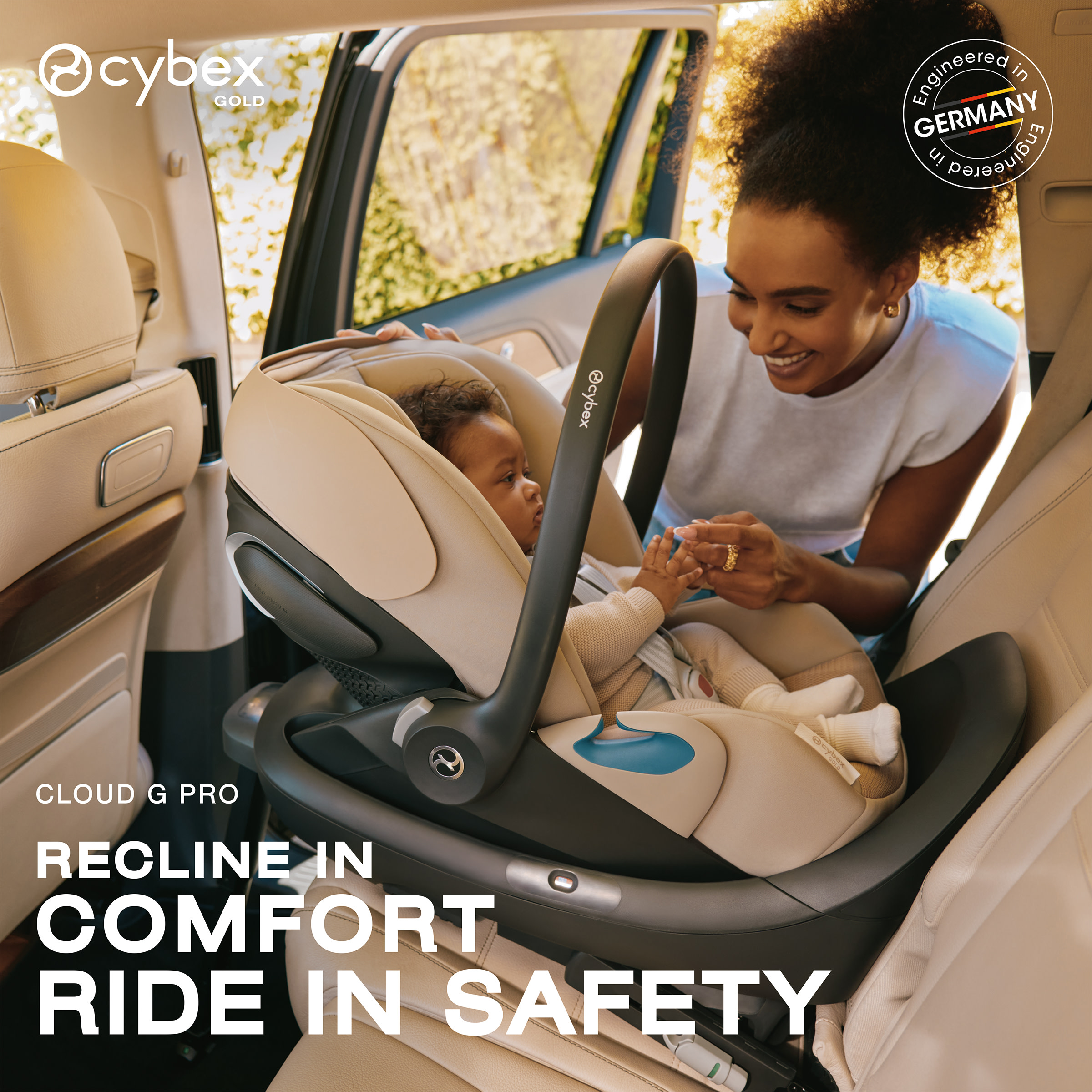 Cybex Cloud G Pro Comfort Extend Infant Car Seat - Chocolate Brown.