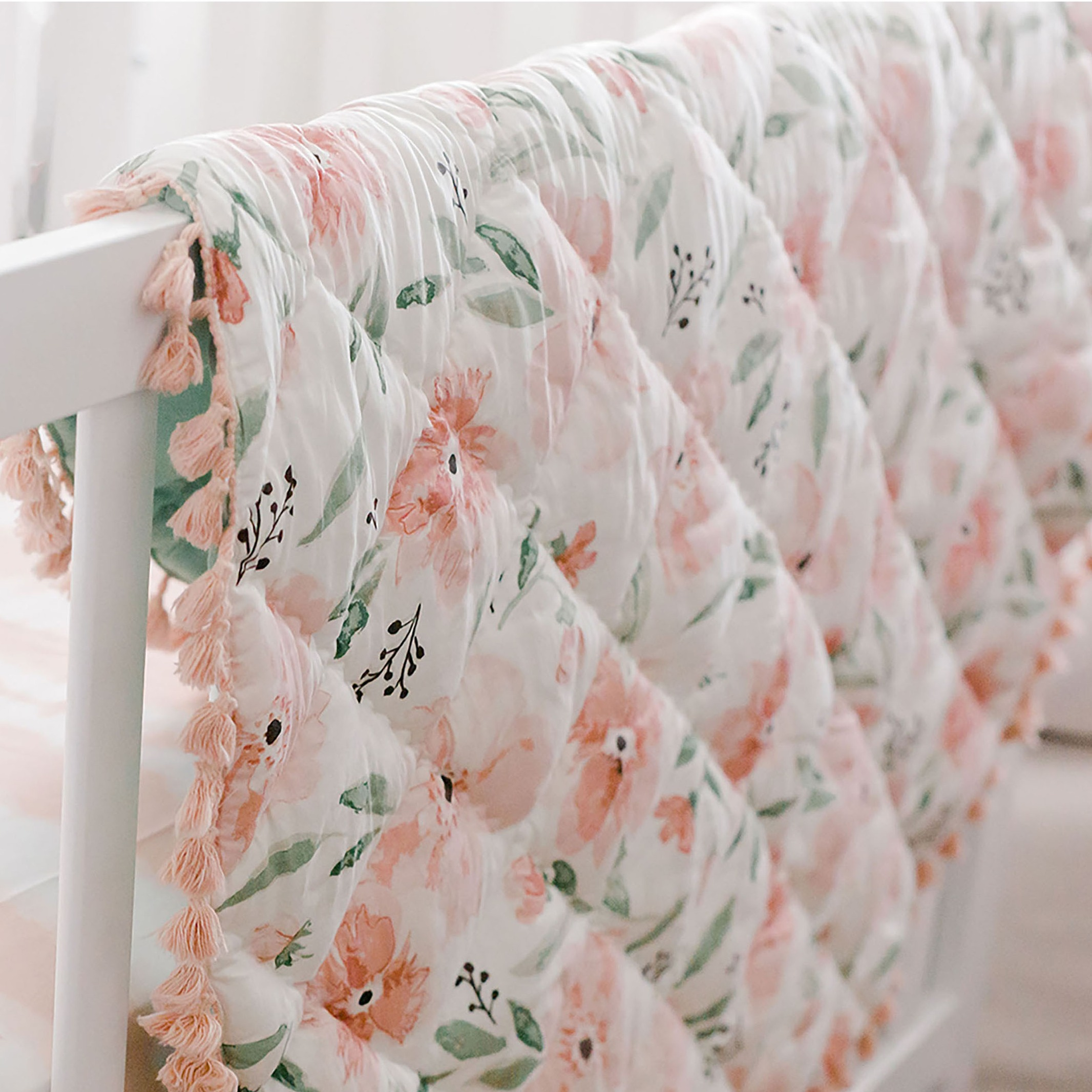 Crane Baby Cotton Quilted Playmat - Parker Floral.