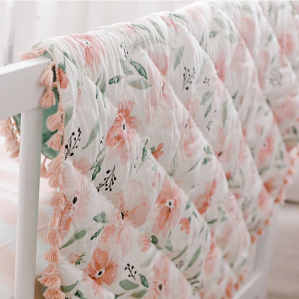 Crane Baby Cotton Quilted Playmat - Parker Floral.