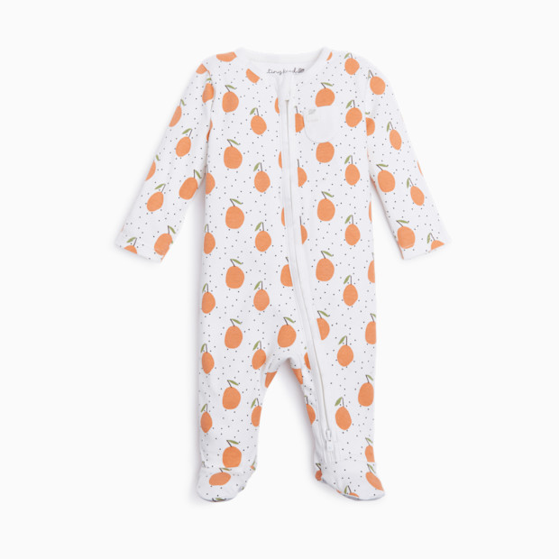 Tiny Kind Printed Organic Zip Up Footie.