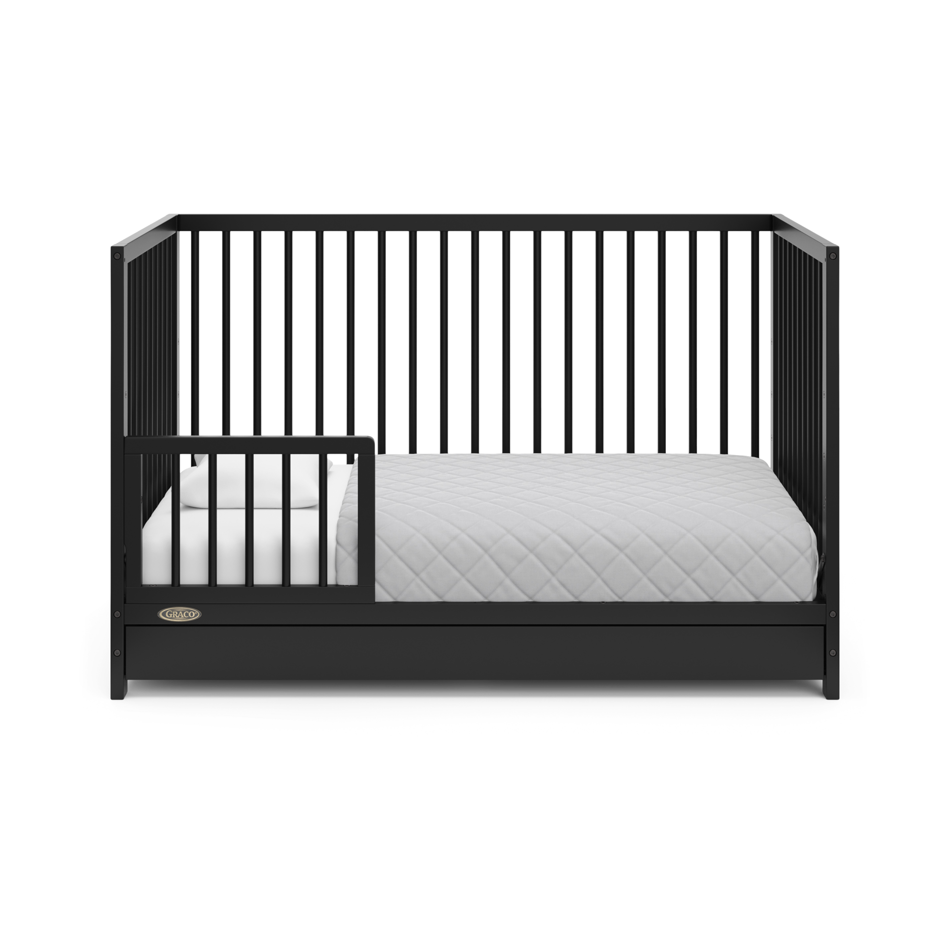Storkcraft Universal Toddler Safety Guardrail (Dowels) - Black.