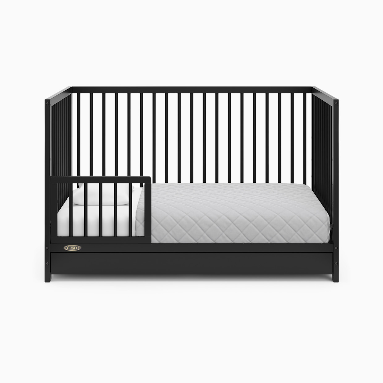 Storkcraft Universal Toddler Safety Guardrail (Dowels) - Black.
