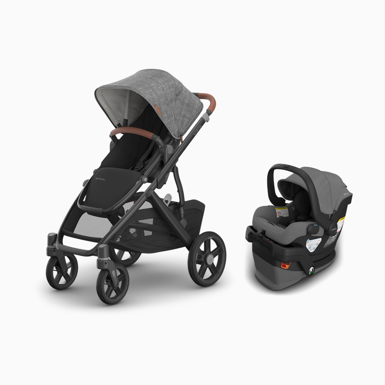 UPPAbaby Vista V3 Stroller & Mesa V3 Infant Car Seat Travel System - Greyson.