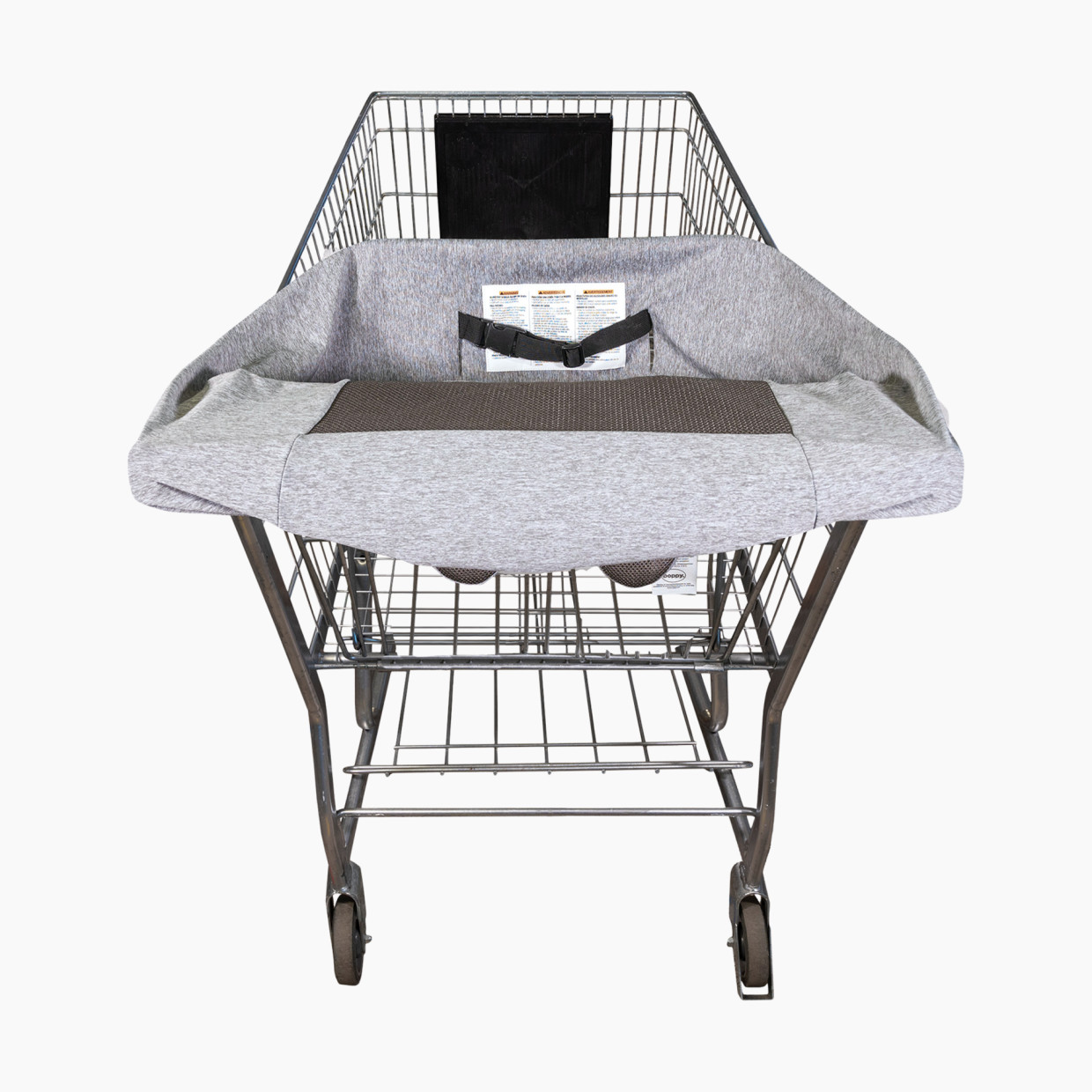 Boppy Antibacterial Compact Shopping Cart Cover - Gray Heathered.
