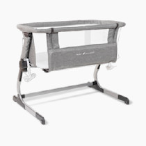 Baby Delight Beside Me Dreamer Bassinet | Bedside Sleeper | 6-Position Height Adjustment | Charcoal Tweed