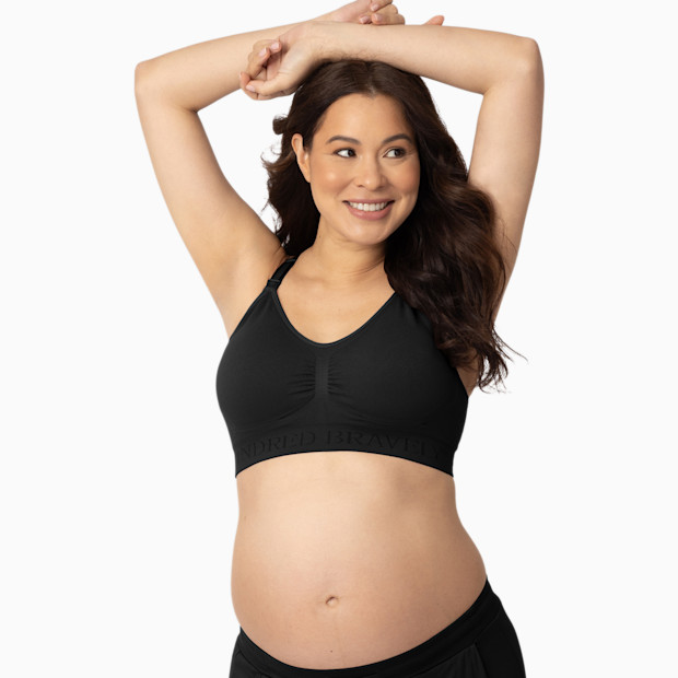 Kindred Bravely Simply Sublime Seamless Nursing Bra For Breastfeeding - Black, Small.