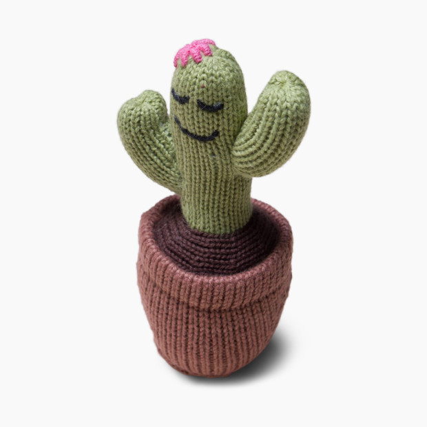 Estella Organic Cotton Handmade Baby Rattle - Cactus.