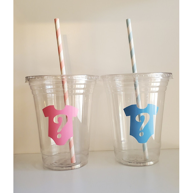 PartySupplyCreation Gender Reveal Onesie Cups.