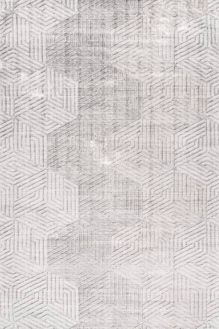 Rugs USA Beige Ophelia Washable Honeycomb Area Rug.