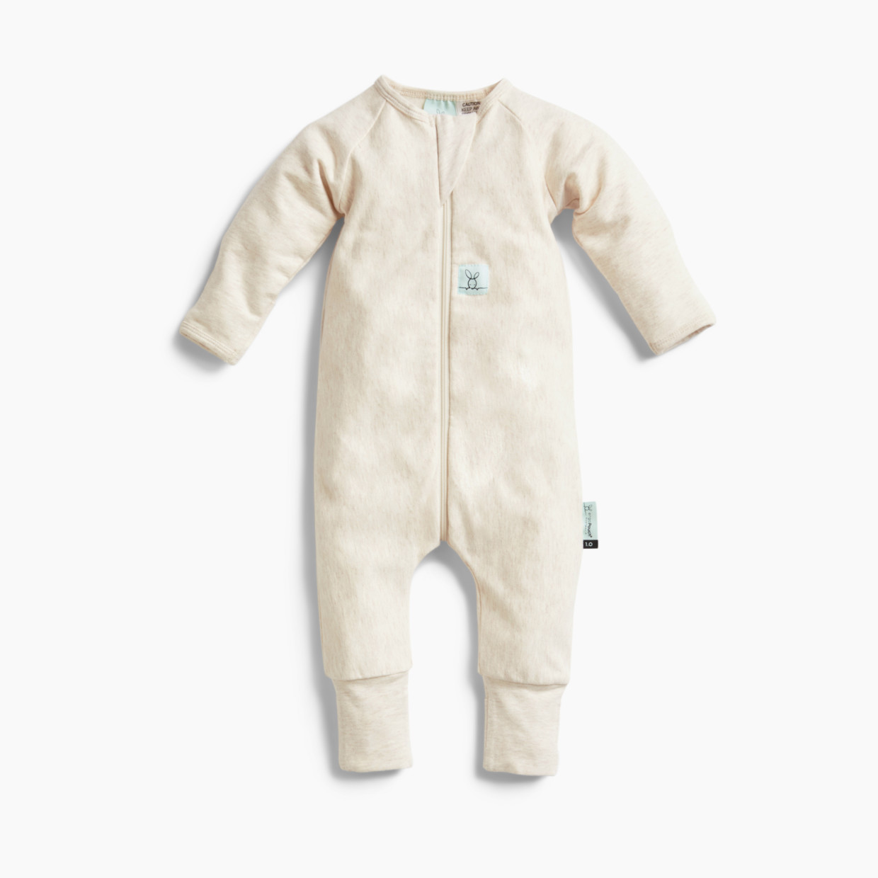 ergoPouch Romper/Layer 1.0 Tog - Oatmeal Marle, 0-3 Months.