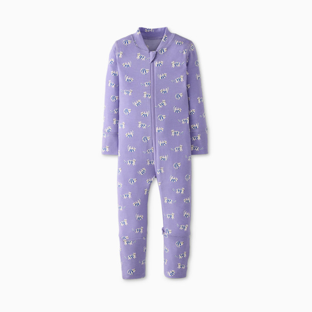 Hanna Andersson Baby 2-Way Zip Sleeper in HannaSoft - Cute Cats On Purple, 3-6 M.
