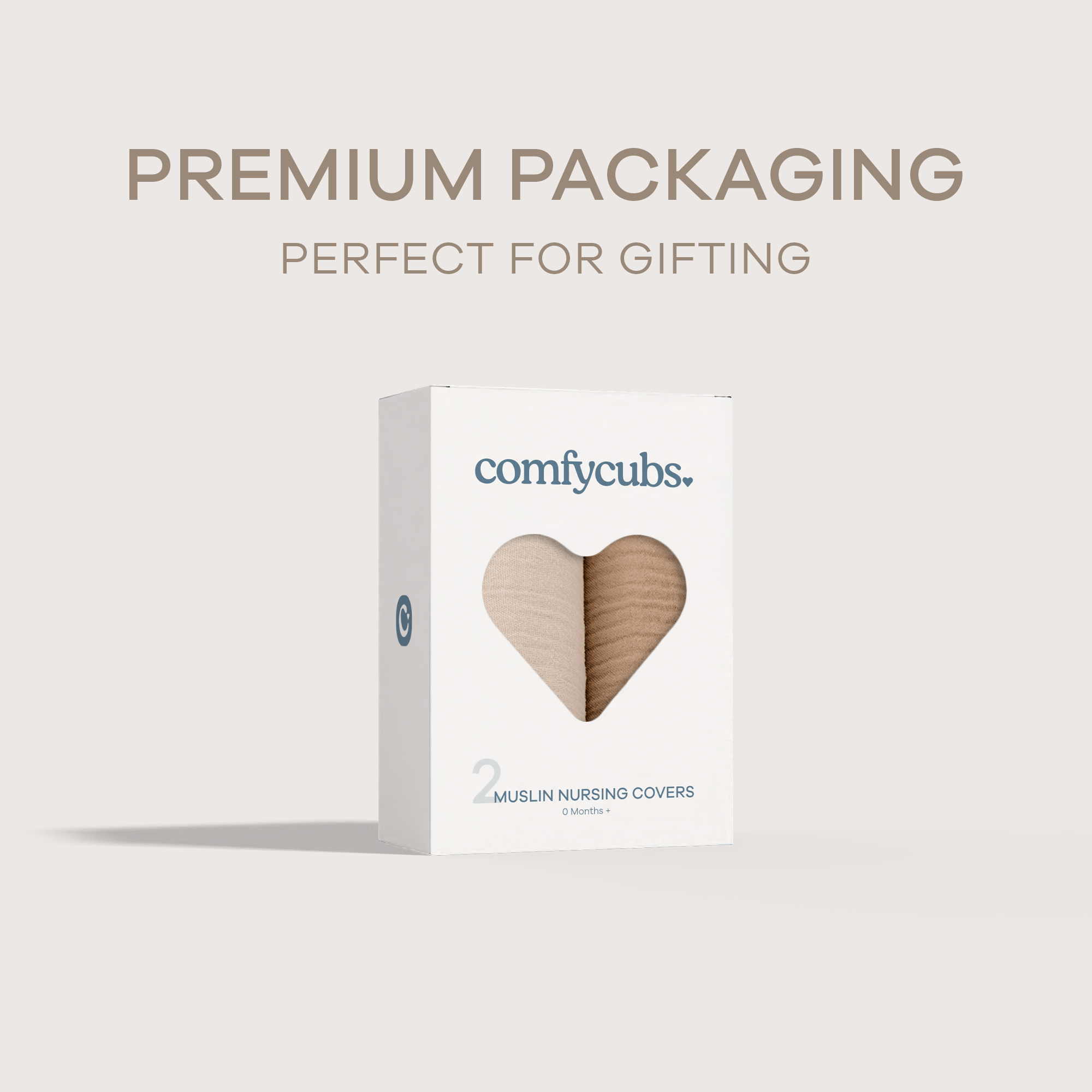 Comfy Cubs Muslin Nursing Cover with Adjustable Neck Strap - Sand And Cedar, 2.