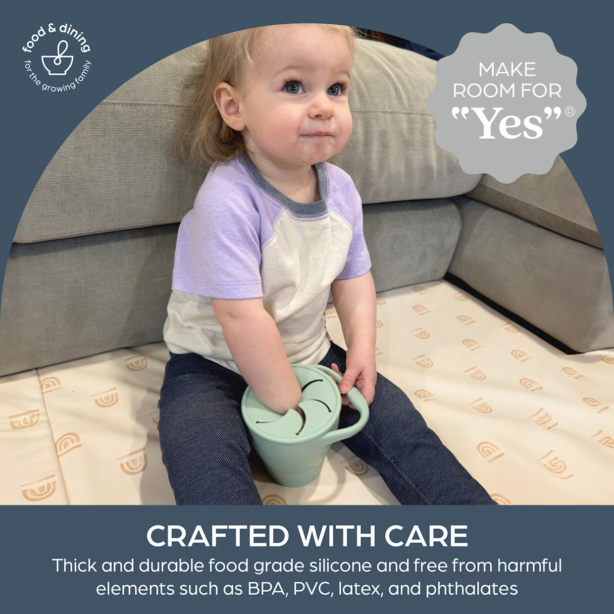 Dreambaby Silicone Pop-Up Snack Cup, 2-Piece Set.