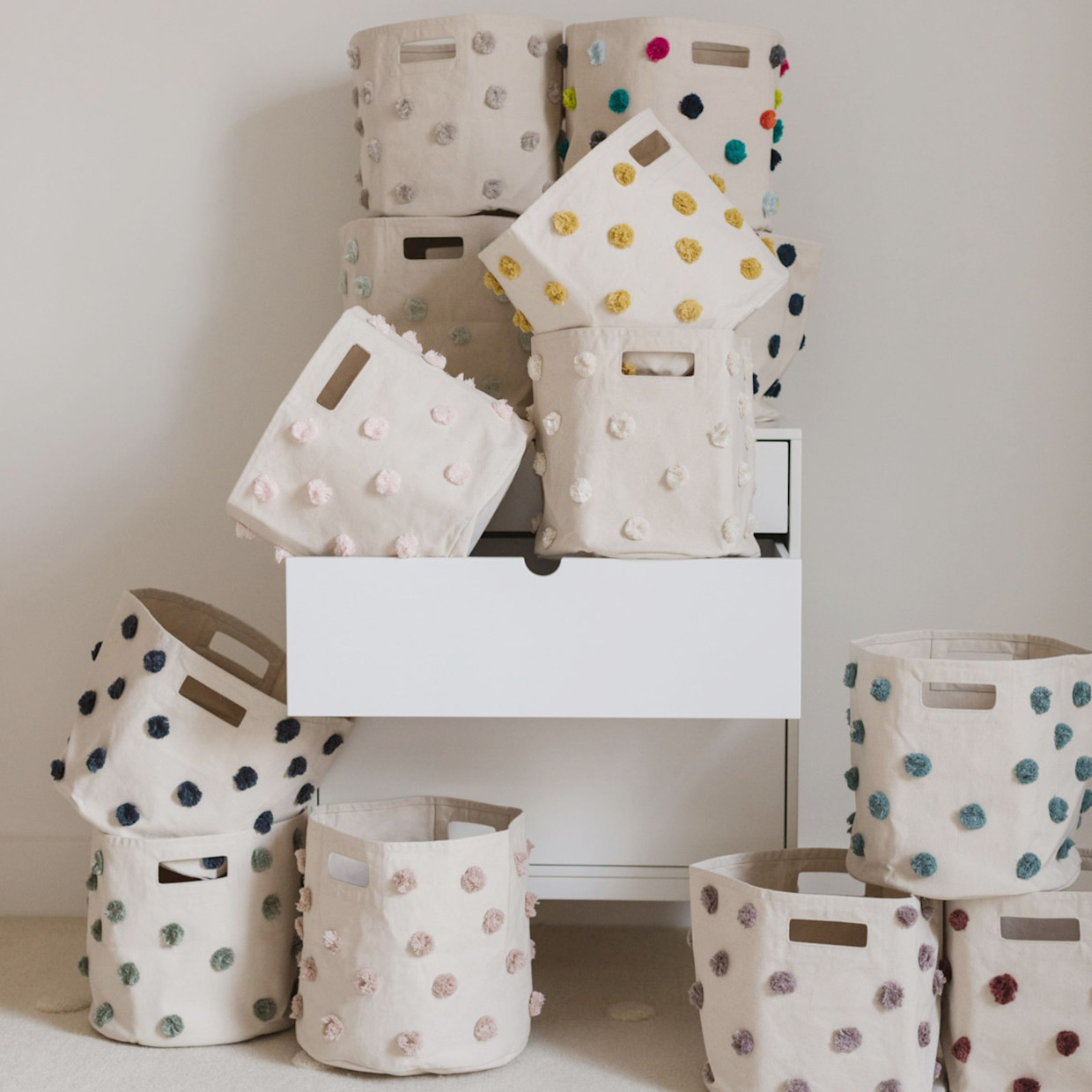 Pehr Pom Pom Storage Bin - Blush Pom Pom.