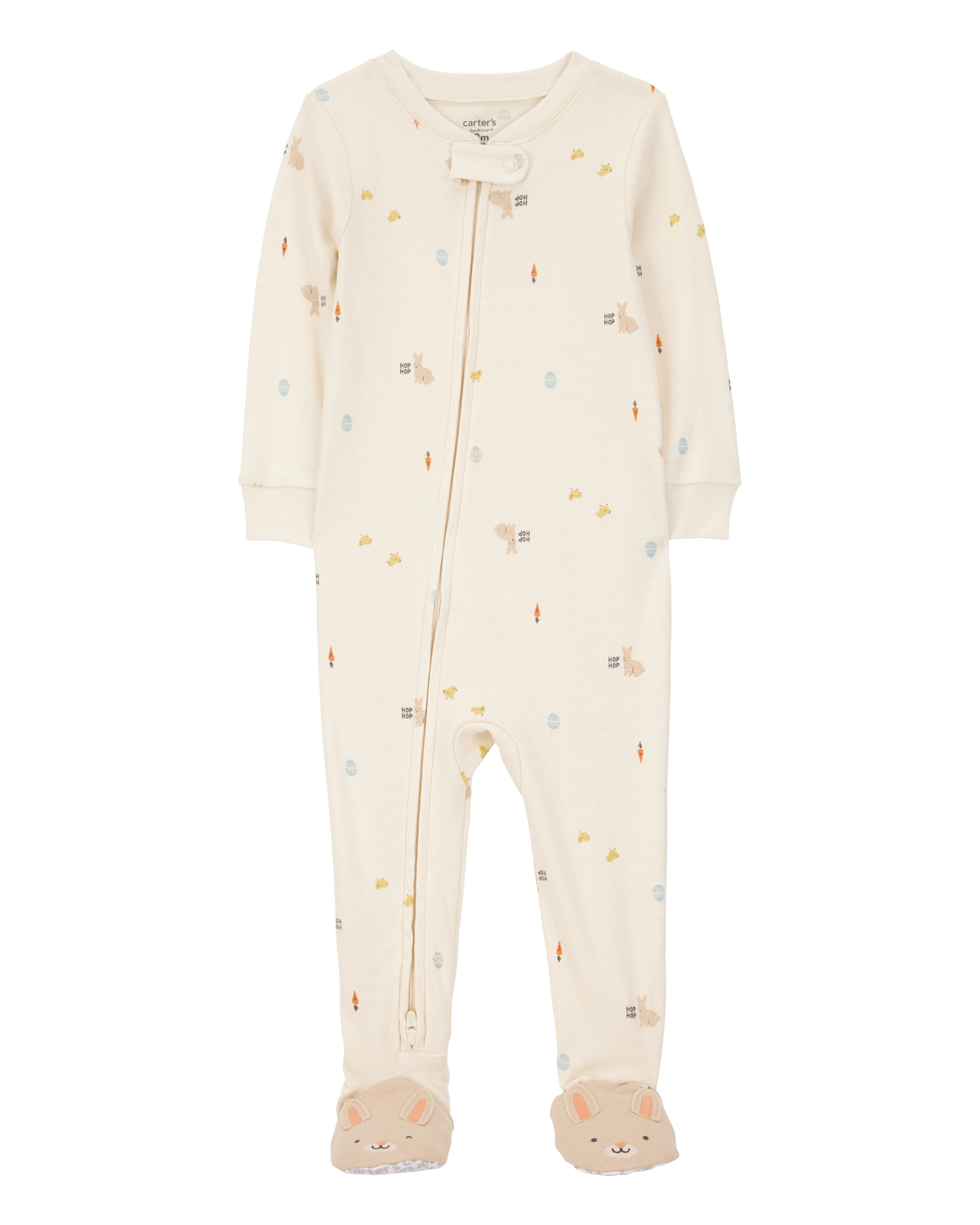 Carter's Baby Bunny Print Easter Snug Fit Cotton 1-Piece Pajamas.