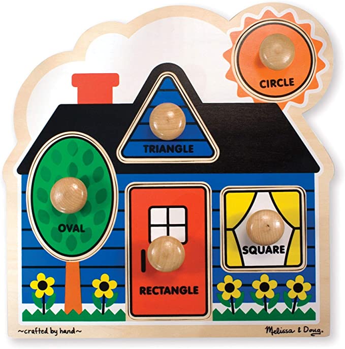 Melissa & Doug First Shapes Jumbo Knob Wooden Puzzle.