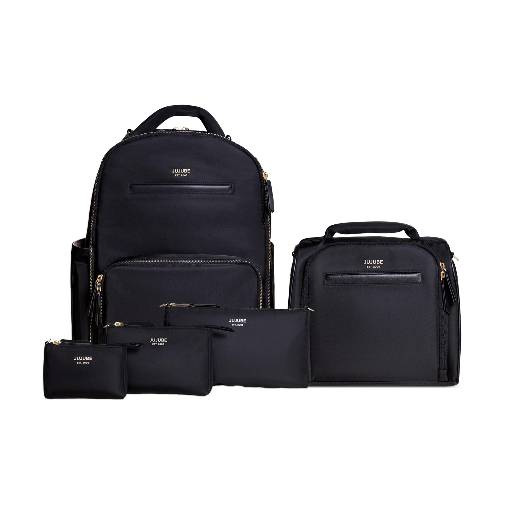 JUJUBE The Classic Diaper Backpack Black, New Parent Diaper Bag