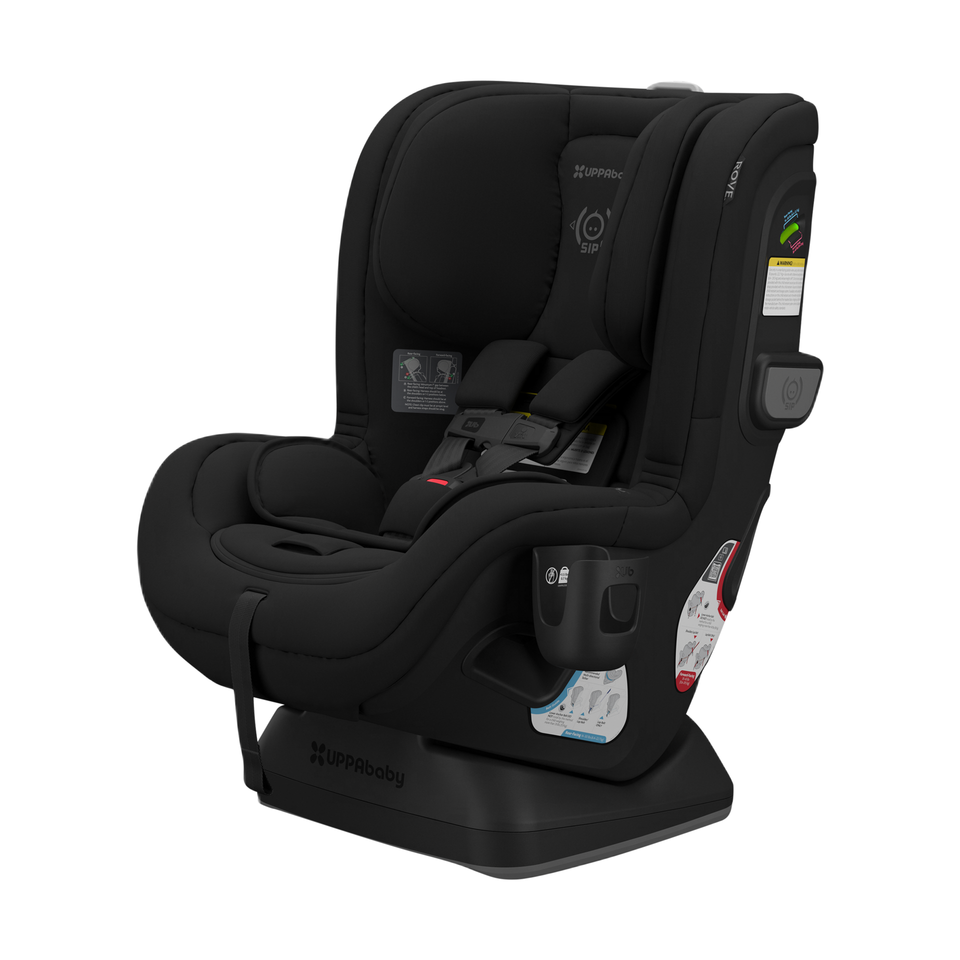 UPPAbaby Rove Convertible Car Seat - 2-in-1 Rear + Forward Facing - Quick + Secure 3-Step Install - Intuitive Safety Technology + Comfort Features - Cup Holder Included - Jake (Black Mélange)