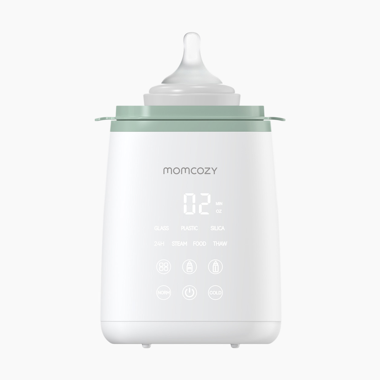 Momcozy Baby Bottle Warmer - White/Sage.