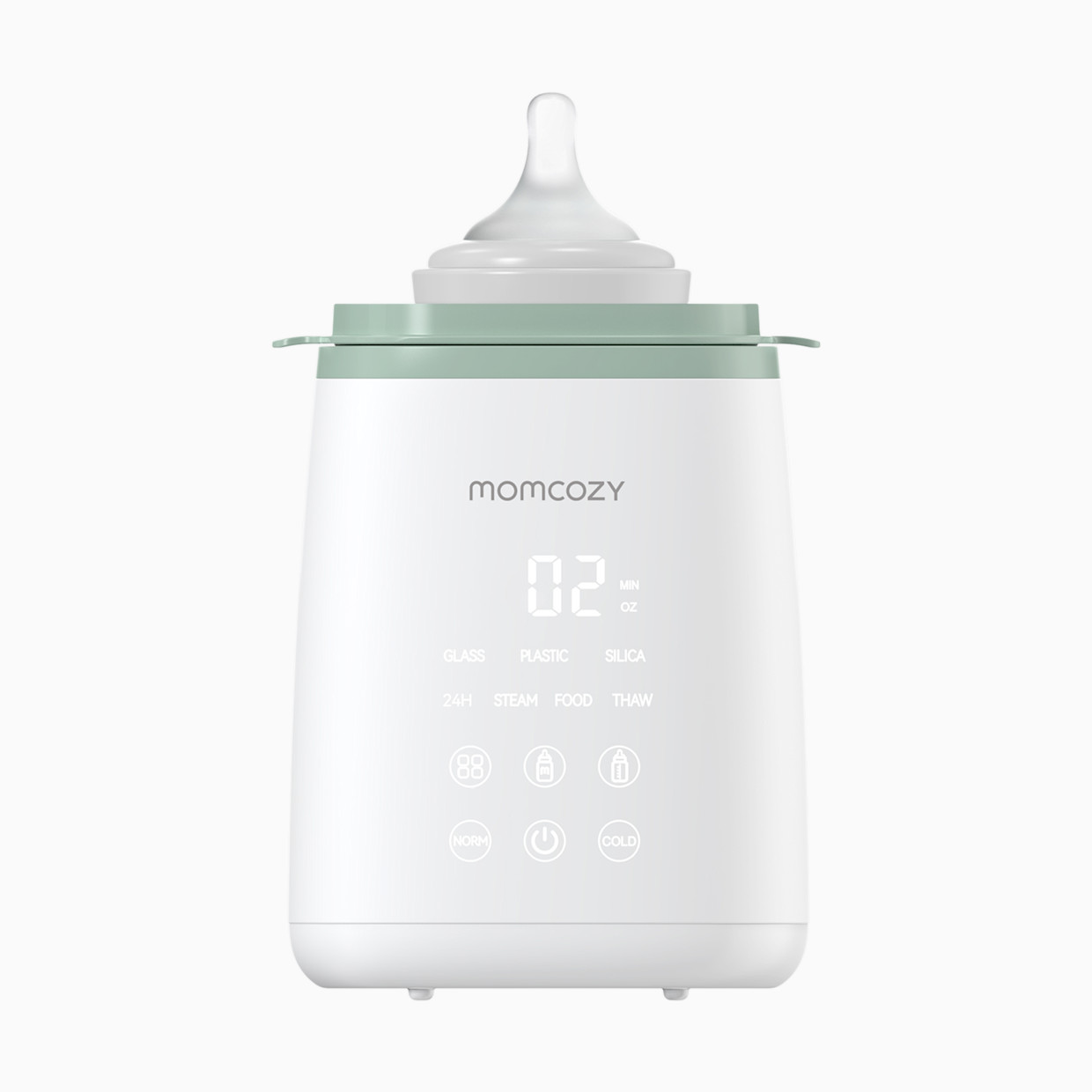 Momcozy Baby Bottle Warmer - White/Sage.