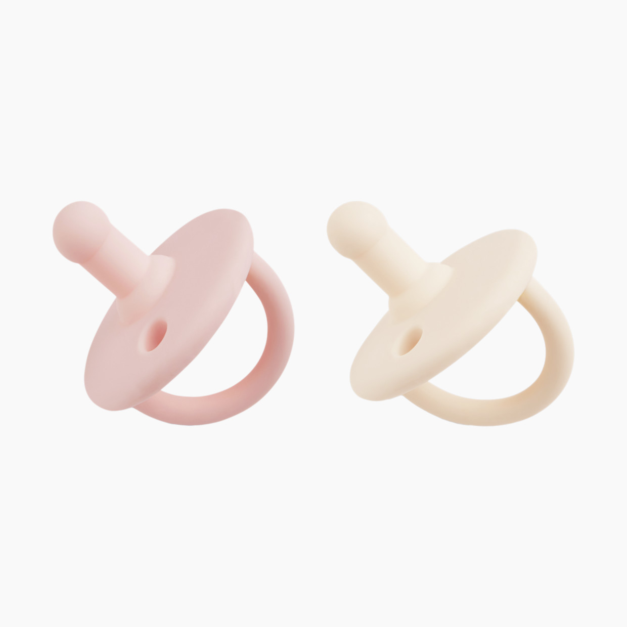 AEIOU Silicone Pacifier (2 Pack) - Petal/Oat Milk.