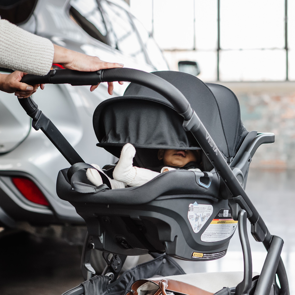 UPPAbaby Vista V3 Stroller & Aria V2 Lightweight Infant Car Seat Travel System - Greyson.