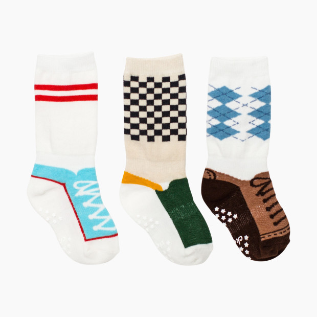 Cheski Socks (3 Pack) - Blue/Gray, 0-9 Months.