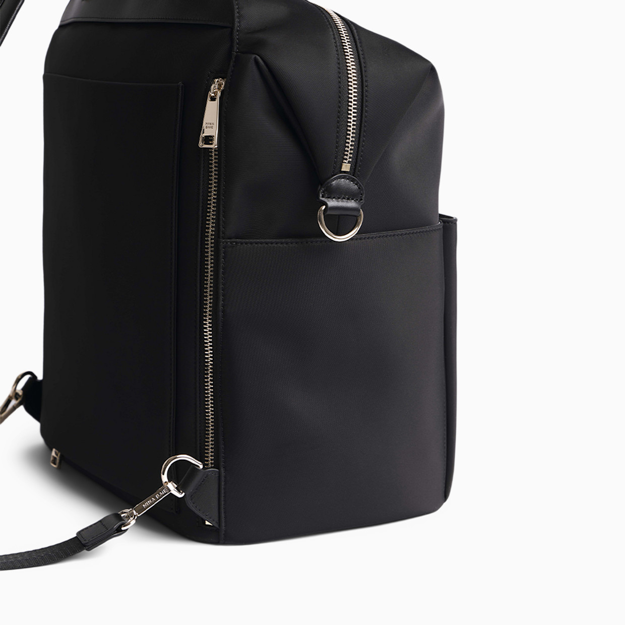 Mina Baie Stevie Backpack Nylon Carryall - Black.