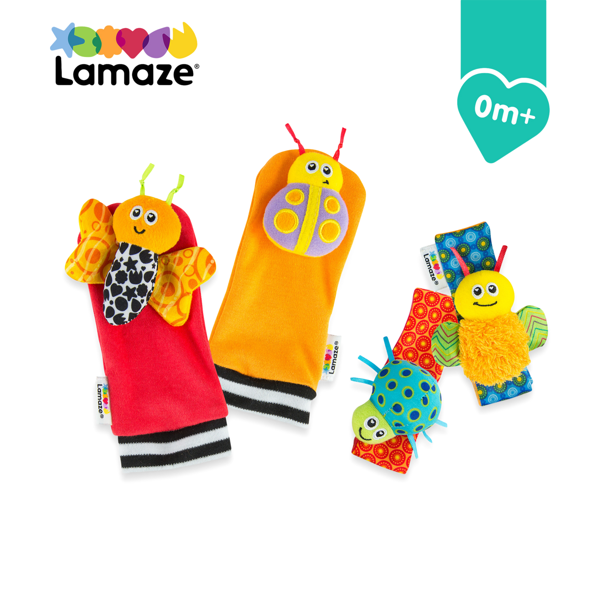 Lamaze Garden Bug Wrist Rattle & Foot Finder Set.