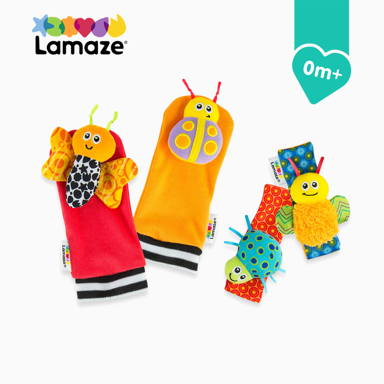 Lamaze Garden Bug Wrist Rattle & Foot Finder Set.