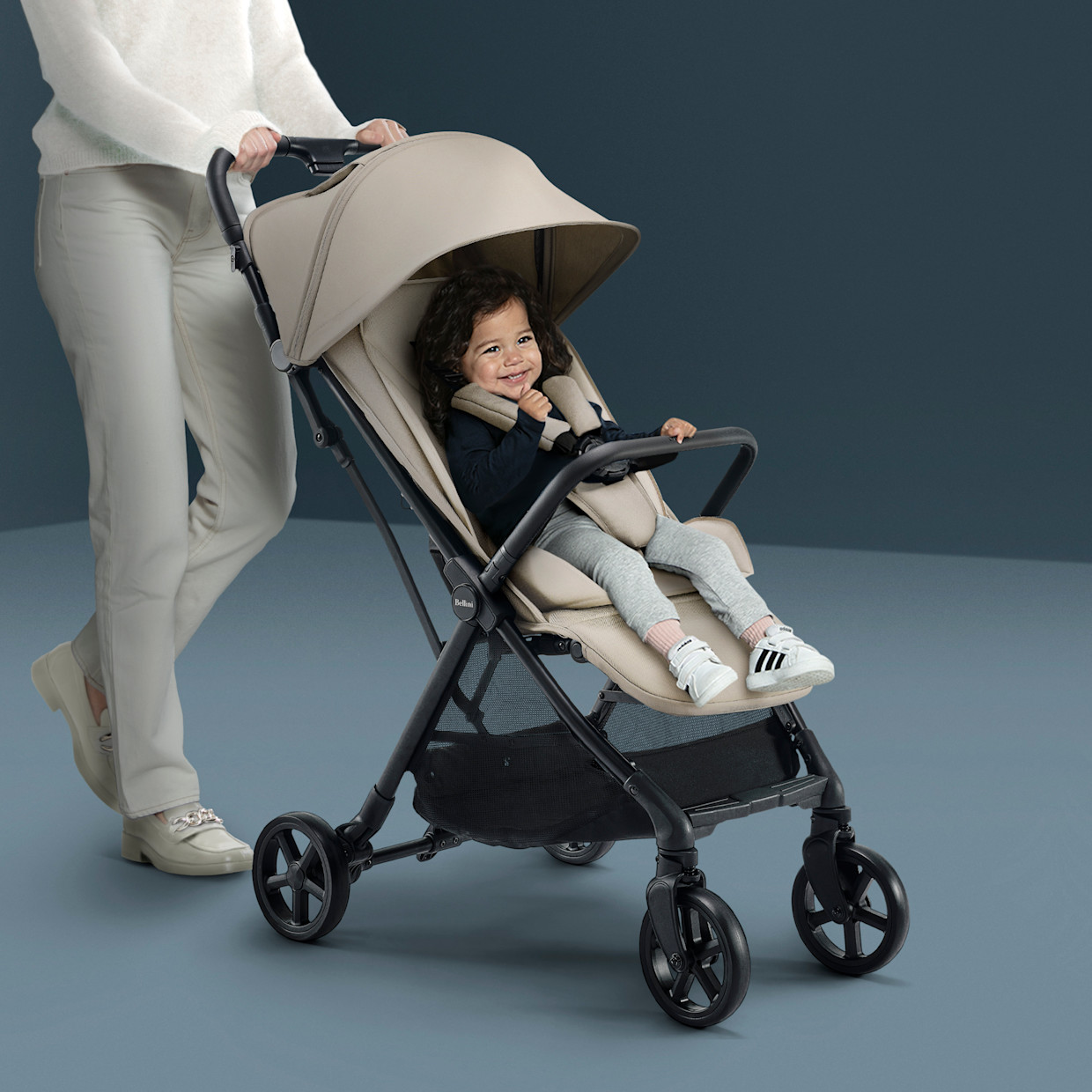 Bellini Juno Compact Auto-Folding Stroller - Taupe.