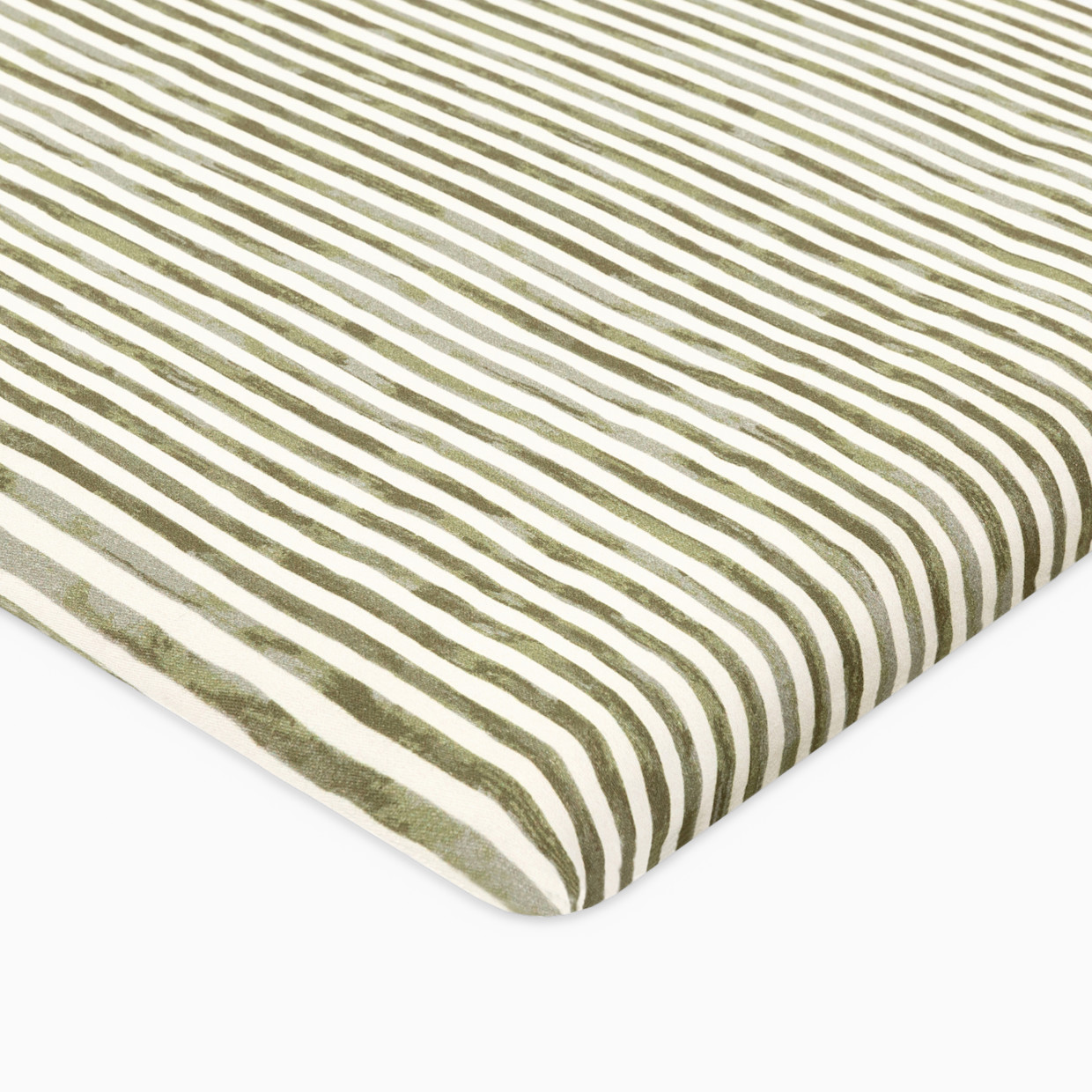 babyletto All-Stages Organic Brushed Cotton Bassinet Sheet - Juniper Stripe.