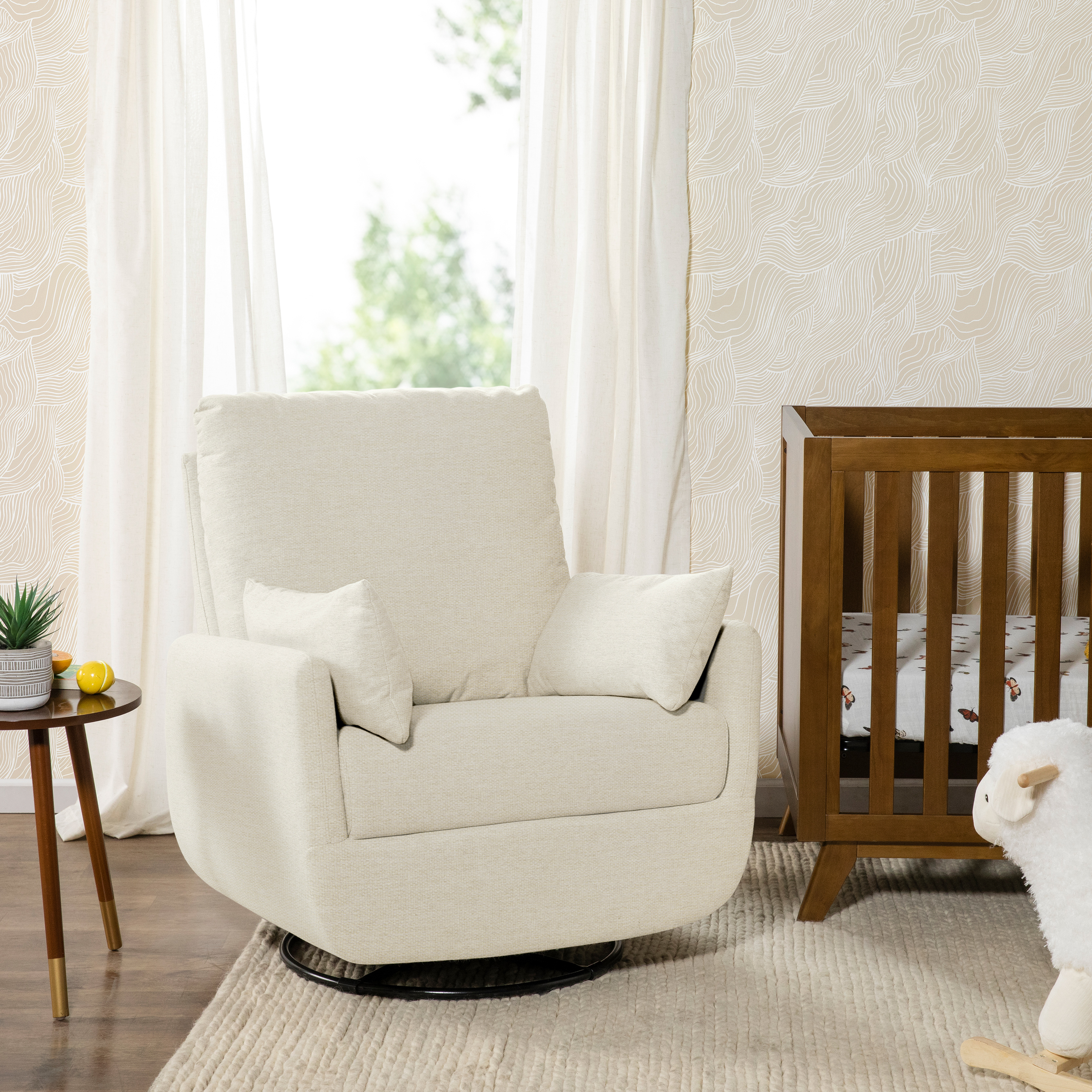 daVinci Juno Swivel Glider - Vanilla.