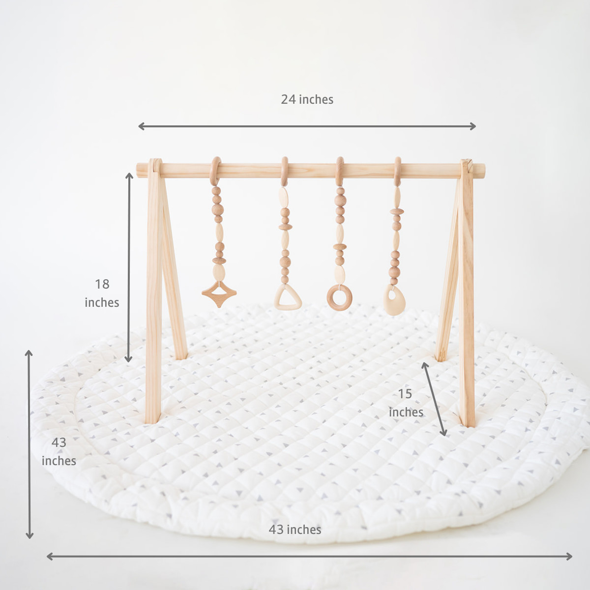 Poppyseed Play Play Gym Set - Grey & Neutral.