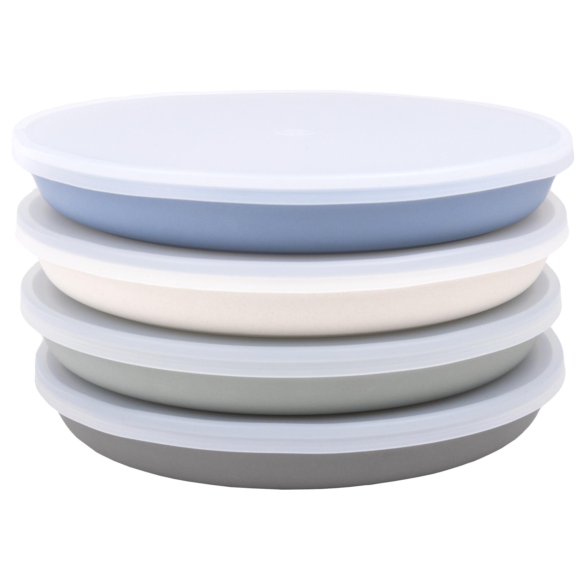 WeeSprouts Bamboo Plates with Lids (Set of 4).