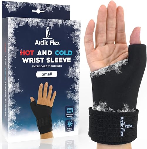 Arctic Flex  Wrist Ice Pack Wrap - Extra Strength Hot & Cold Therapy Reusable Hand & Thumb Sleeve.