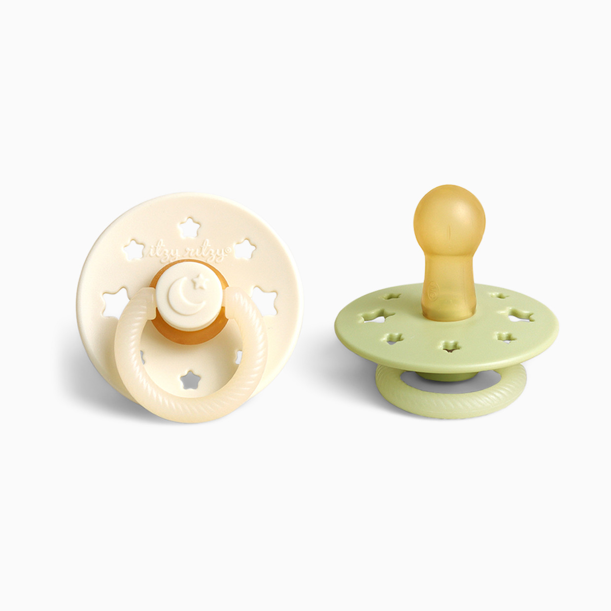 Itzy Ritzy Itzy Soother Glow in the Dark Natural Rubber Pacifier - Green, 6-18.